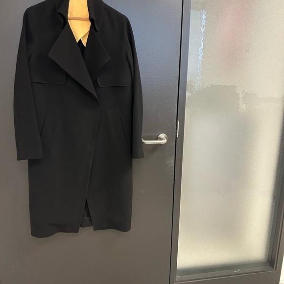 Charlotte Sosken sz.M (2) EUC Black Duster trench coat classic in new condition - Picture 7 of 15